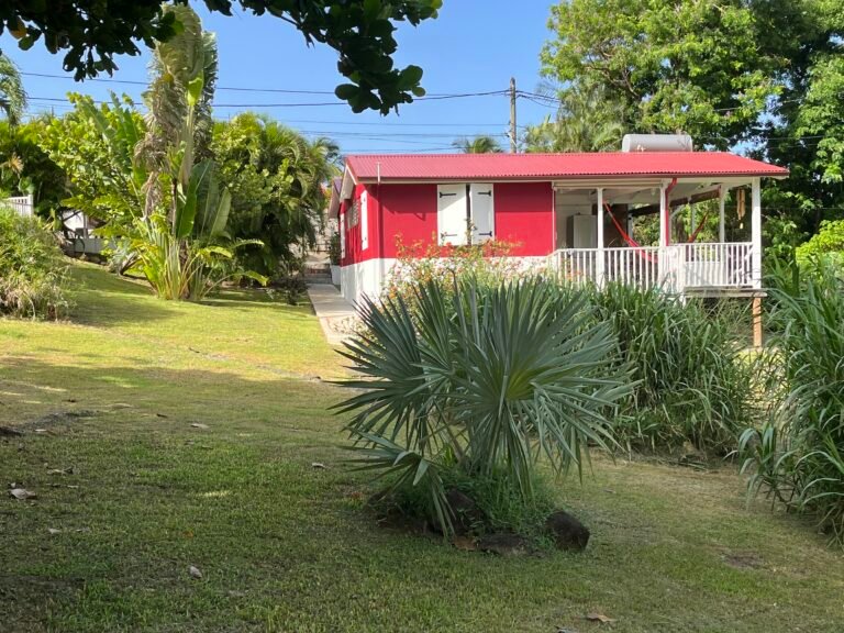 Le bungalow Foufou vu depuis son espace vert privatif